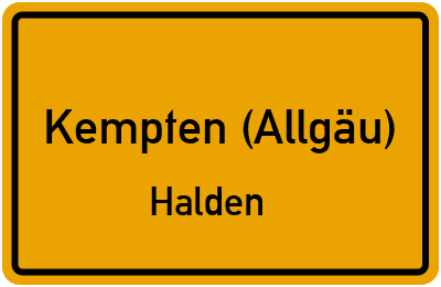 Straßenverzeichnis Kempten (Allgäu) Halden