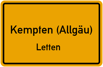 Straßenverzeichnis Kempten (Allgäu) Letten