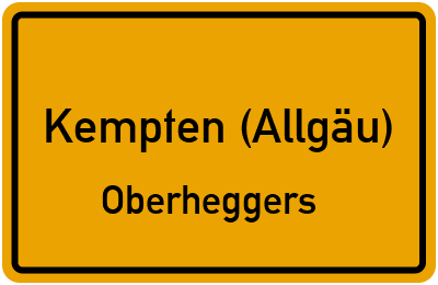 Straßenverzeichnis Kempten (Allgäu) Oberheggers