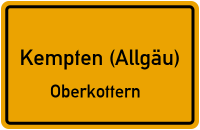 Straßenverzeichnis Kempten (Allgäu) Oberkottern