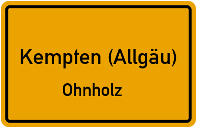 Straßenverzeichnis Kempten (Allgäu) Ohnholz