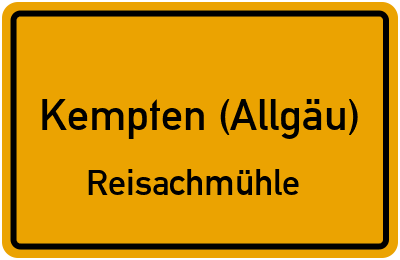 Straßenverzeichnis Kempten (Allgäu) Reisachmühle