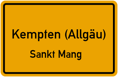 Straßenverzeichnis Kempten (Allgäu) Sankt Mang