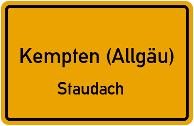 Straßenverzeichnis Kempten (Allgäu) Staudach