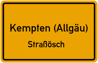 Straßenverzeichnis Kempten (Allgäu) Straßösch