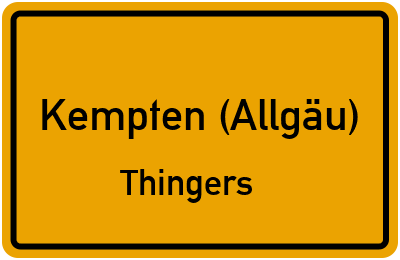 Straßenverzeichnis Kempten (Allgäu) Thingers