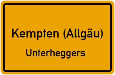 Straßenverzeichnis Kempten (Allgäu) Unterheggers