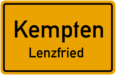 Straßenverzeichnis Kempten Lenzfried