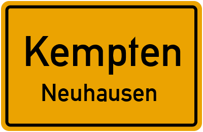 Straßenverzeichnis Kempten Neuhausen