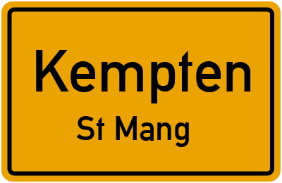 Straßenverzeichnis Kempten St Mang