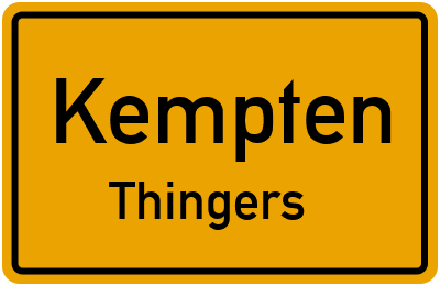 Straßenverzeichnis Kempten Thingers