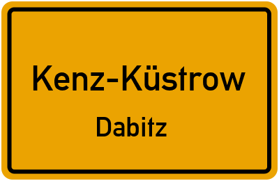 Straßenverzeichnis Kenz-Küstrow Dabitz