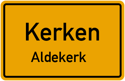 Straßenverzeichnis Kerken Aldekerk