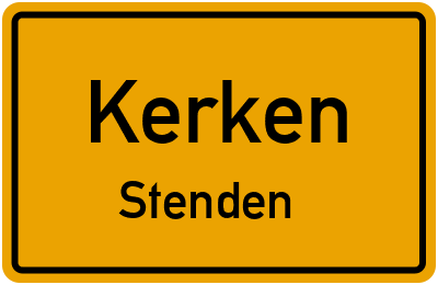 Straßenverzeichnis Kerken Stenden