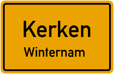 Straßenverzeichnis Kerken Winternam