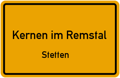 Straßenverzeichnis Kernen im Remstal Stetten