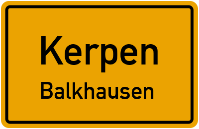 Straßenverzeichnis Kerpen Balkhausen