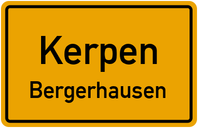 Ortsschild Kerpen Bergerhausen