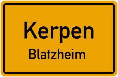 Ortsschild Kerpen Blatzheim