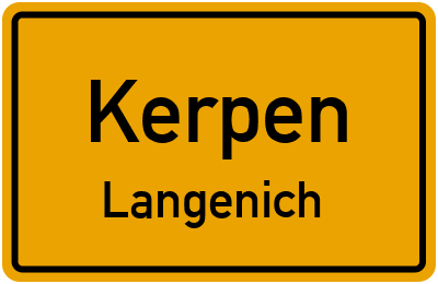 Straßenverzeichnis Kerpen Langenich