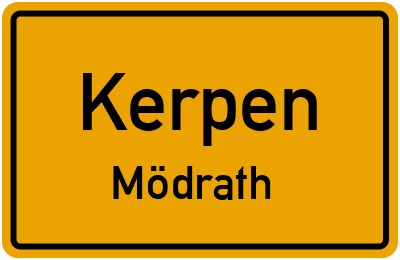 Ortsschild Kerpen Mödrath