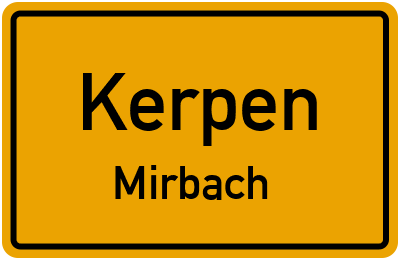 Straßenverzeichnis Kerpen Mirbach