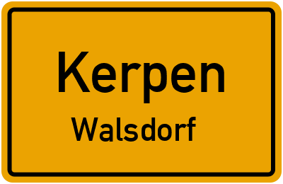 Straßenverzeichnis Kerpen Walsdorf