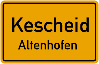 Straßenverzeichnis Kescheid Altenhofen