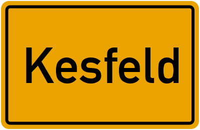 Ortsschild von Gemeinde Kesfeld in Rheinland-Pfalz
