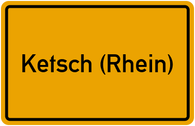 Ortsschild von Gemeinde Ketsch (Rhein) in Baden-Württemberg