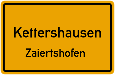 Straßenverzeichnis Kettershausen Zaiertshofen