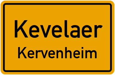 Ortsschild Kevelaer Kervenheim