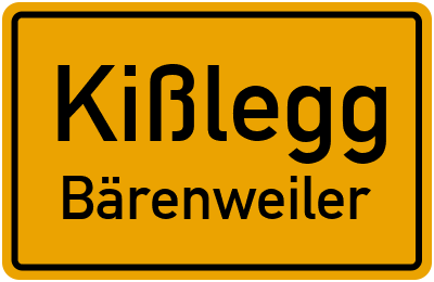 Straßenverzeichnis Kißlegg Bärenweiler