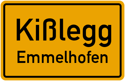 Ortsschild Kißlegg Emmelhofen