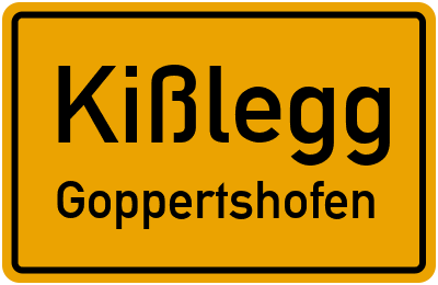 Straßenverzeichnis Kißlegg Goppertshofen