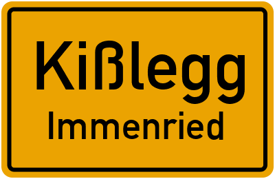 Straßenverzeichnis Kißlegg Immenried