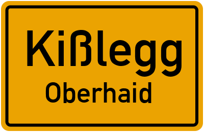 Straßenverzeichnis Kißlegg Oberhaid