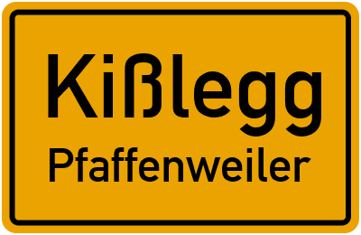 Straßenverzeichnis Kißlegg Pfaffenweiler