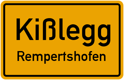 Ortsschild Kißlegg Rempertshofen