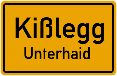 Straßenverzeichnis Kißlegg Unterhaid