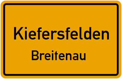 Ortsschild Kiefersfelden Breitenau