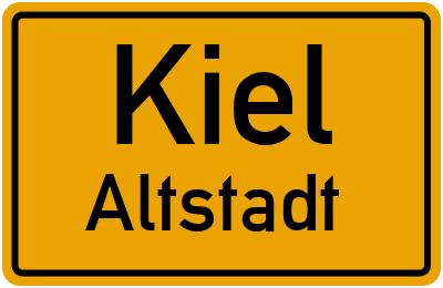 Ortsschild Kiel Altstadt