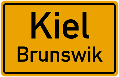 Ortsschild Kiel Brunswik
