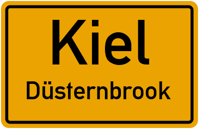 Ortsschild Kiel Düsternbrook