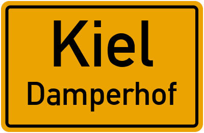 Ortsschild Kiel Damperhof