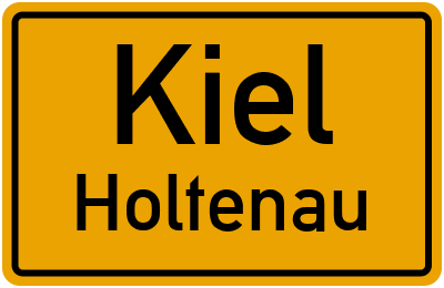 Ortsschild Kiel Holtenau