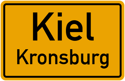Ortsschild Kiel Kronsburg