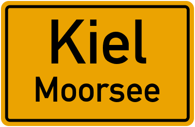 Ortsschild Kiel Moorsee