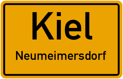Ortsschild Kiel Neumeimersdorf