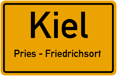 Straßenverzeichnis Kiel Pries - Friedrichsort